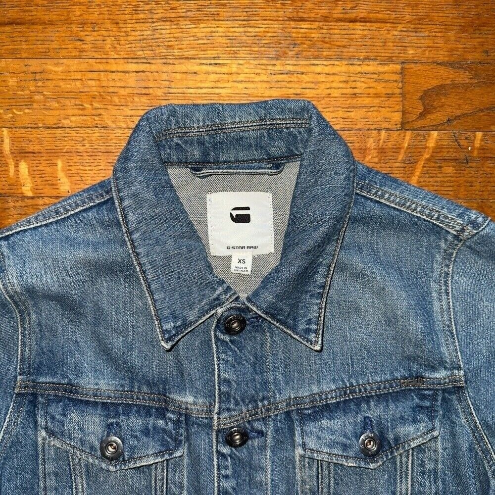 G-Star RAW 3301‎ Denim Jacket Fitted Trucker Jean Jacket XS - Picture 2 of 7